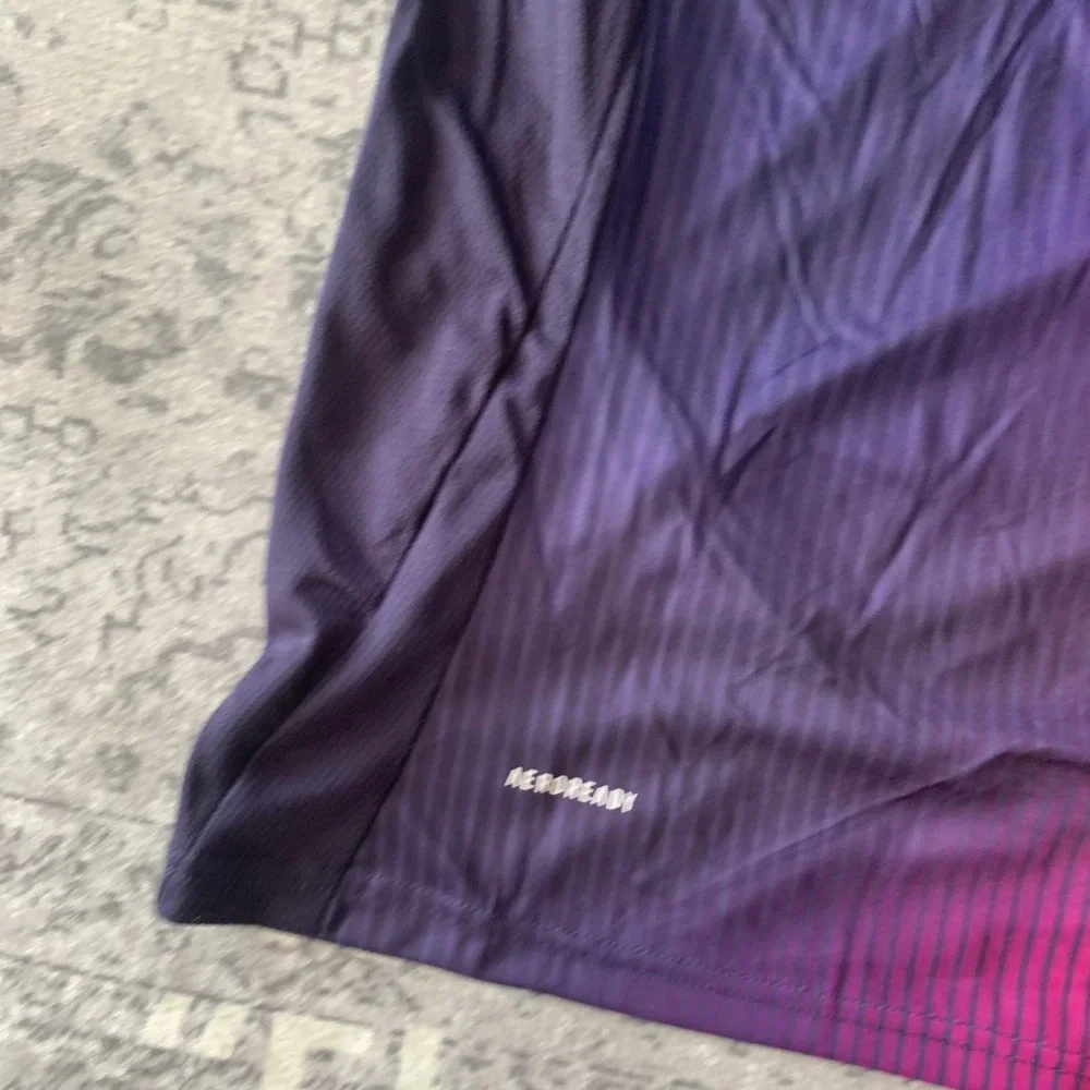 Adidas LA Galaxy Jersey Men Large Purple NWT MLS Soccer Shirt Slim Fit